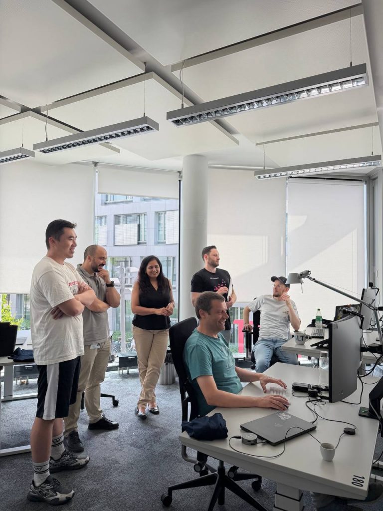 Team work together on the project during Hackathon 2026